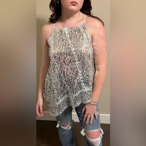 Anthropologie sequin top